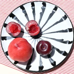 Salad Plate With Candy Cane Stripes
