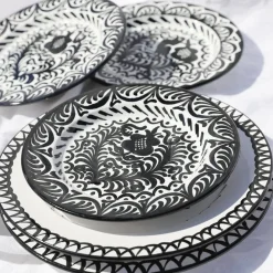 Salad Plate With Hand Painted Designs