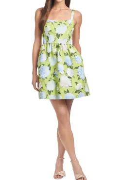 Samira Dress in Citrine Peonies