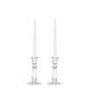 Sancia Tall Taper Candleholders in Gold Rim in, Set of 2