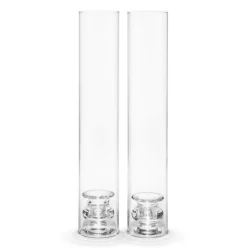 Sancia Taper Holder with Sleeve in Clear Rim, Set of 2