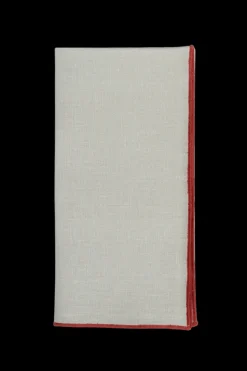 Sand Napkin Orange Small Trim, Set of 4