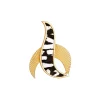 Sandy Point Brooch in White & Black