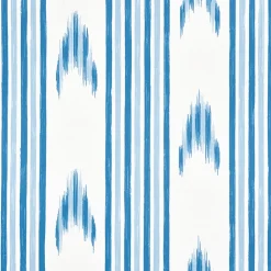 Santa Barbara Ikat Wallpaper in Indigo