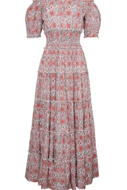 Santorini Maxi Dress in Pink Tile