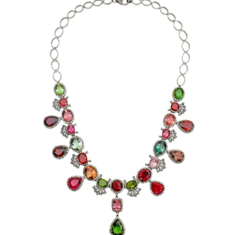 Sanya Multicolor Gemstones Necklace