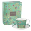 Sara Miller Chelsea Collection Teacup & Saucer in Green