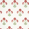 Saranda Flower Wallpaper in Cardinal