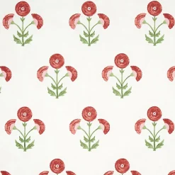 Saranda Flower Wallpaper in Cardinal