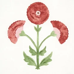 Saranda Flower Wallpaper in Cardinal