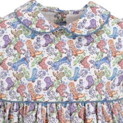 Sarita Girl Dress in Boots Print
