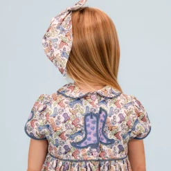 Sarita Girl Dress in Boots Print