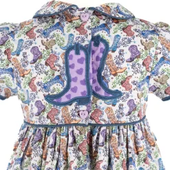 Sarita Girl Dress in Boots Print