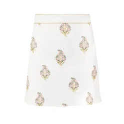 Sarv Mini Skirt in White & Pink