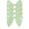 Satin Bow Napkin Ties in Light Green, Set of 4