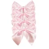 Satin Bow Napkin Ties in Pink, Set of 4