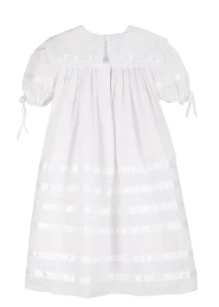 Savannah Lace Flower Girl Dress in White