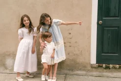 Savannah Lace Heirloom Dress in Blue