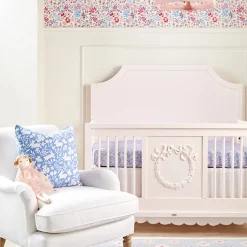 Scallop Crib Skirt in Blush