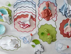 Scallop Edge Circle Placemat, Set of 4