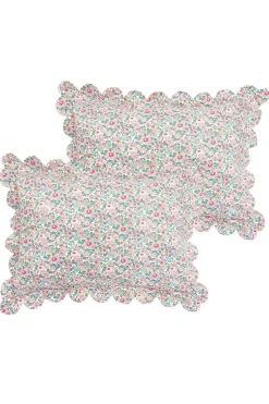 Scallop Edge Pillowcase Made With Liberty Fabric in Betsy Candy Floss