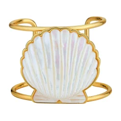 Scallop Shell Cuff in Mother of Pearl