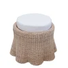 Scallop Small Round Ottoman