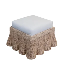 Scallop Square Ottoman