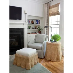 Scallop Square Ottoman