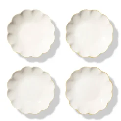 Scalloped Appetizer Plates, Set of 4