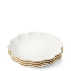 Scalloped Appetizer Plates, Set of 4
