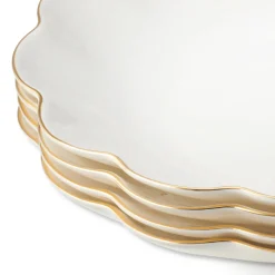 Scalloped Appetizer Plates, Set of 4