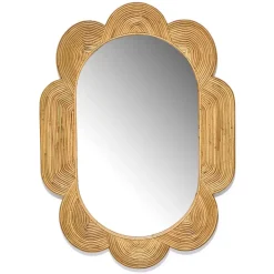 Scalloped Bamboo Mirror