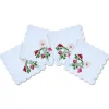 Scalloped Flower Cocktail Napkins, Set of 4