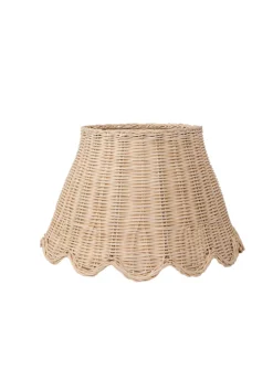 Scalloped Lampshade in Rattan