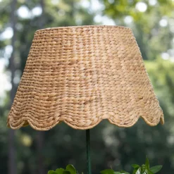 Scalloped Lampshade in Water Hyacinth