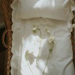 Scalloped Starlight Baby Duvet in White