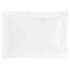 Scalloped Starlight Toddler Pillow in White