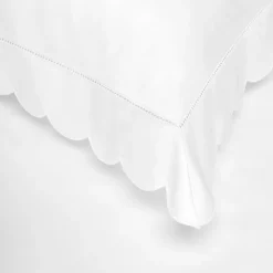 Scalloped Starlight Toddler Pillow in White