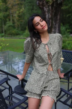 Scalloped Top in Leopard