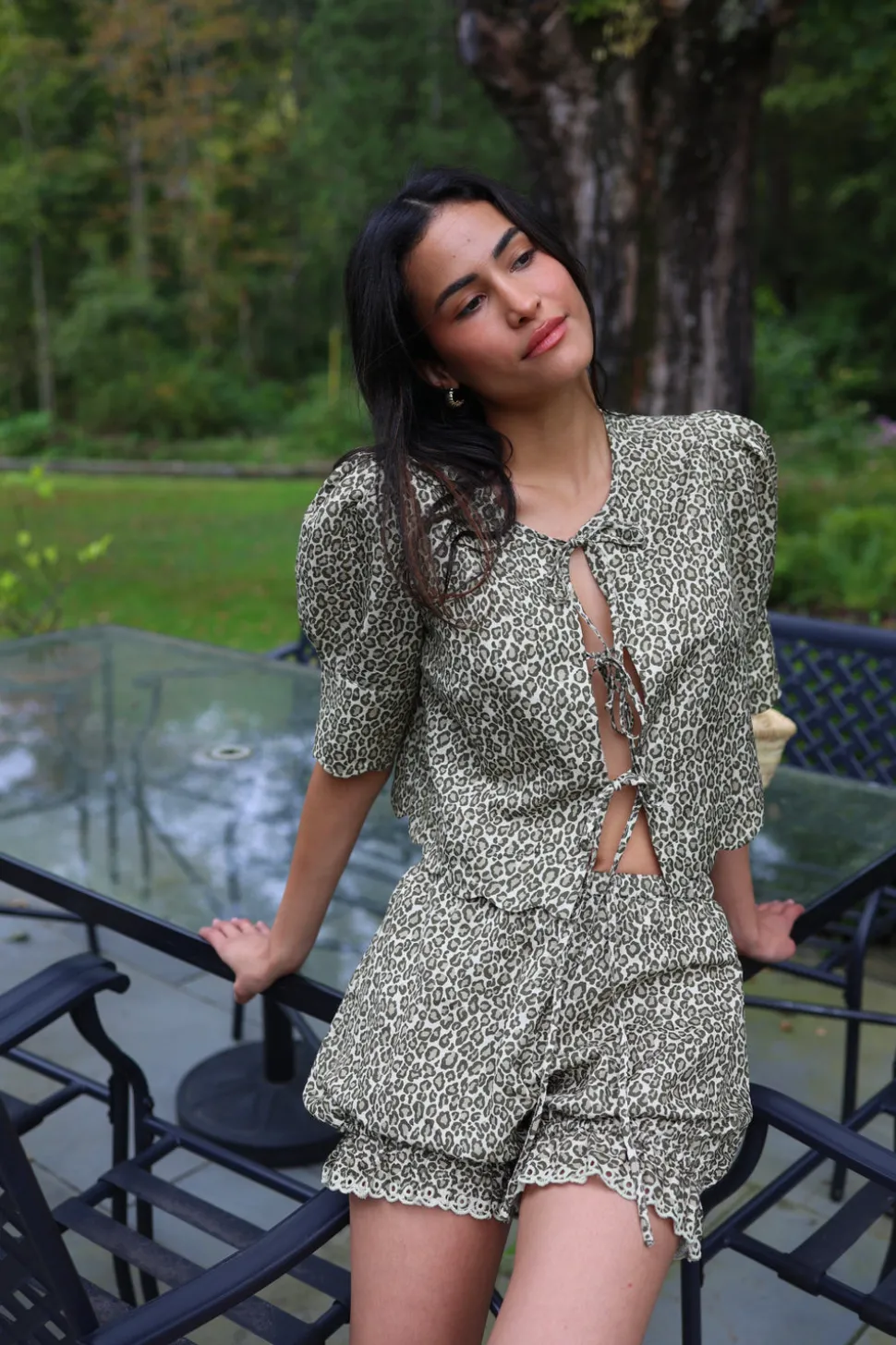 Scalloped Top in Leopard