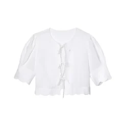 Scalloped Top in White