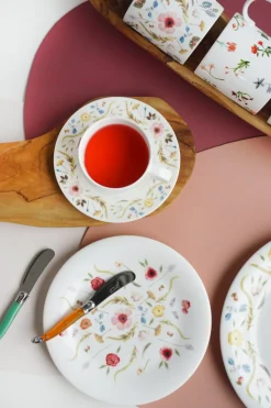 Scandinavian Floral Cup and Saucer