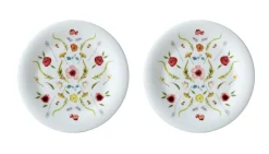 Scandinavian Floral Set of Two, 8" Accent Plates
