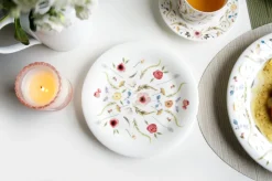 Scandinavian Floral Set of Two, 8" Accent Plates