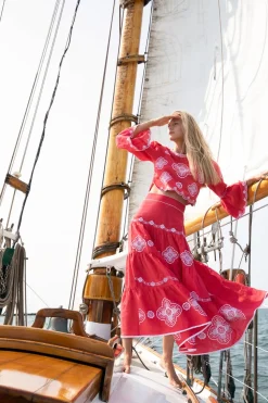 Scarlet Willow Tiered Skirt