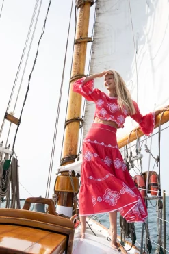 Scarlet Willow Tiered Skirt