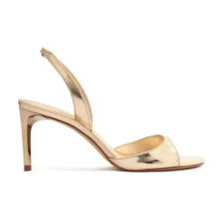 Scarlett Sling Mid Metallic Sandal in Platina