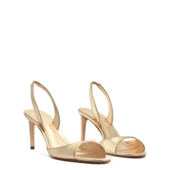 Scarlett Sling Mid Metallic Sandal in Platina