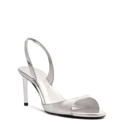Scarlett Sling Mid Metallic Sandal in Prata